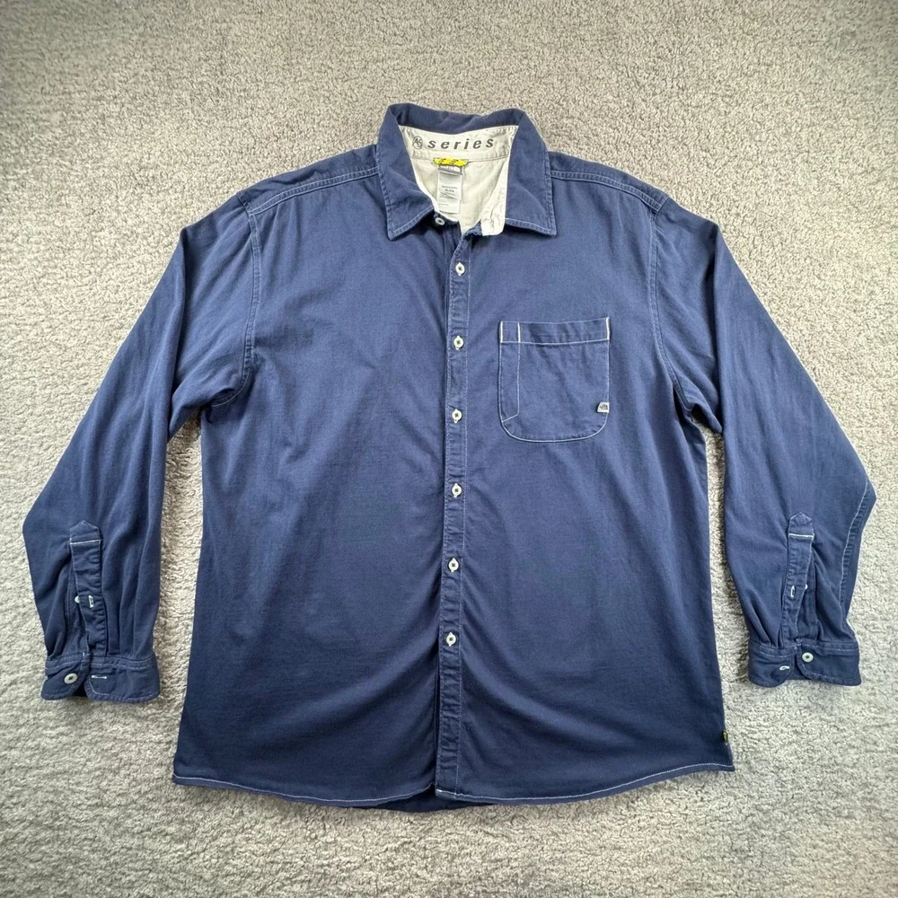 The North Face A5 Series Button Up Shirt Mens XL/TG Navy Blue Long Sleeve Preppy